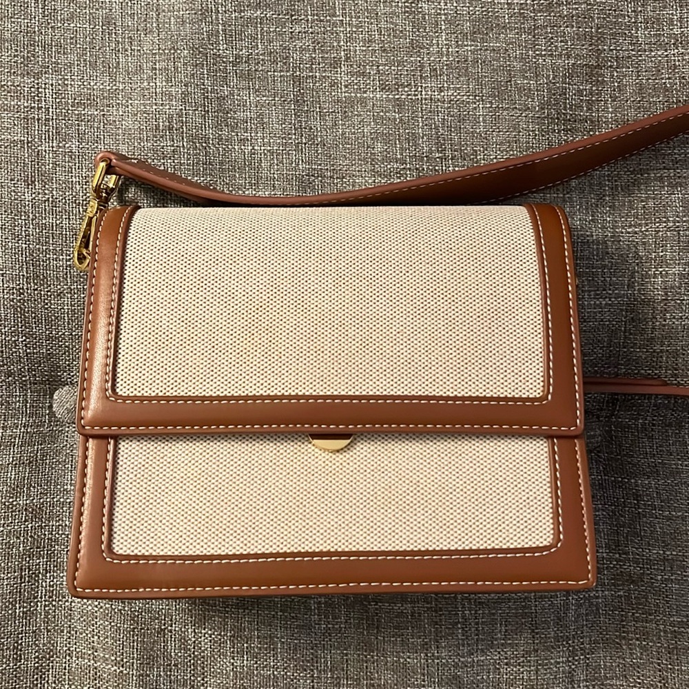 NWT JW PEI Mini Flap Crossbag - Beige Canvas